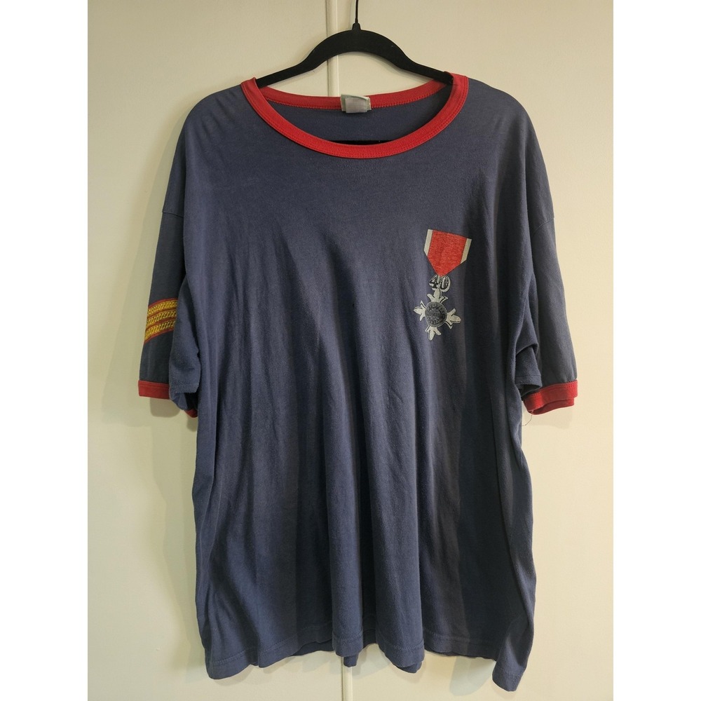 Vintage The Beatles Shirt Mens 2XL Blue 40 Years Ago Today Ringer Band Tee